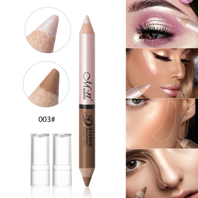 Concealer Pen Houten Handvat Zachte Gezichtscr me Waterdicht Contour Beige Fleuren Pen Kleur Natuurlijke Double Head