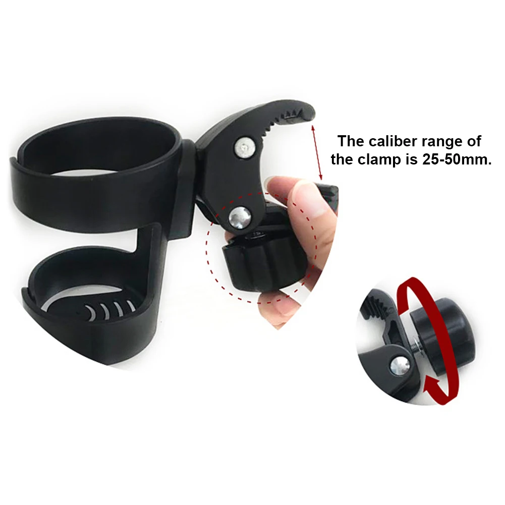 Bicycle Beverage Universal Baby Stroller Rack 360 Degree Rotation Milk Bottles Mug Convenience Cup Holder Pushchair Adjustable
