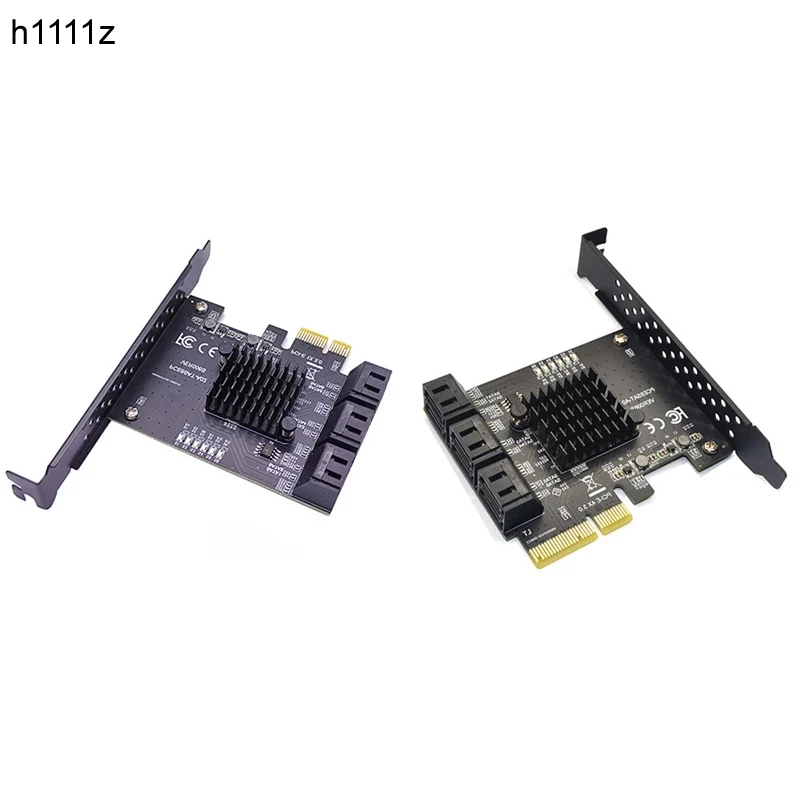 

SATA Card Riser 6Gbps SATA 3.0 to PCI-E Controller Card 6 Ports SATAIII PCIe Expansion Cards PCI Express Adapter for Chia Mining