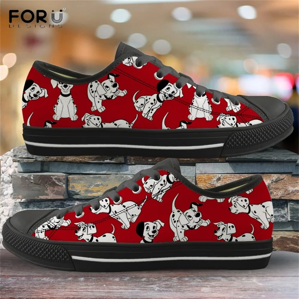 FORUDESIGNS/милые 3D собака породы далматинец узор женские вулканизированные