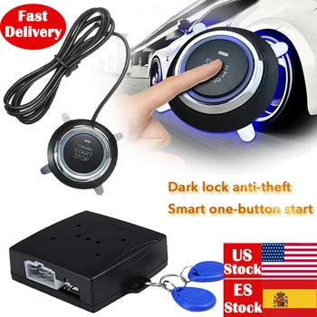 

1Set 12V Car Start Stop Button Engine Push Start Button Alarm RFID Lock Keyless System Door Push Button Tactile Buttons