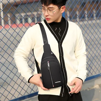 

New Oxford chest bag multi-functional sports running one-shoulder slantbag outdoor student mobile phone collection bag