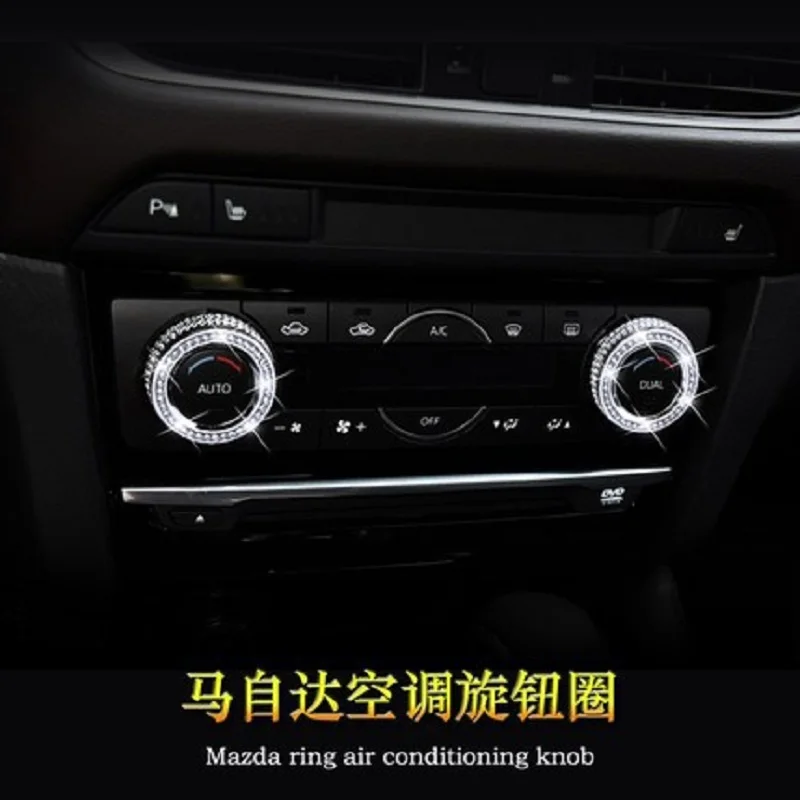 Алмазный кондиционер воздуха центр управления Кнопка Кольцо для Mazda Angkesaila cx-4 Artez CX-5 модификация интерьера