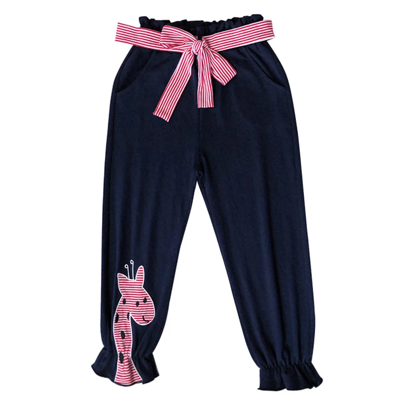 Fashion Girls Pants New Toddler Kids Baby Girls Bowknot Bottoms Kids Girl Pants Leggings Giraffe pattern pants