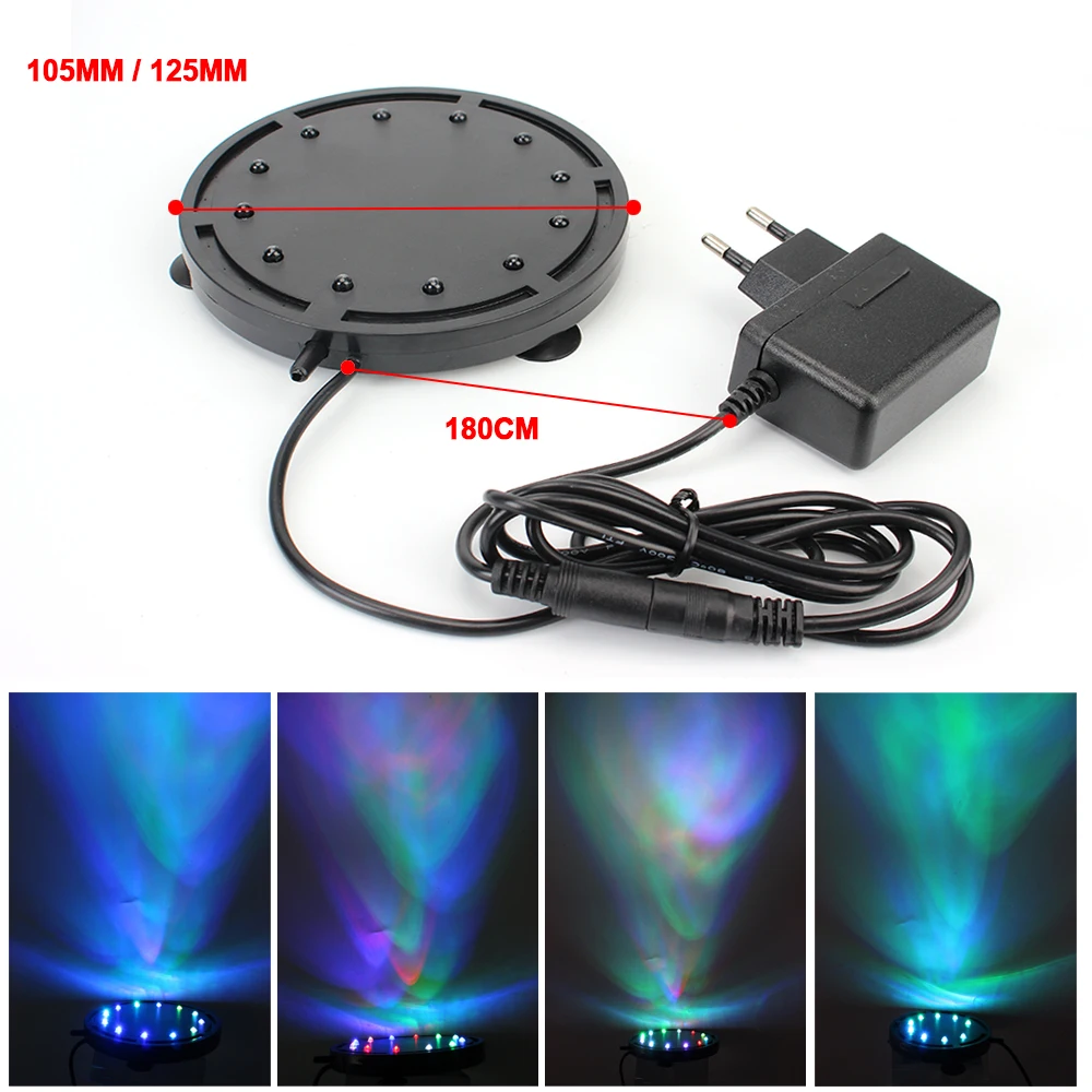 

10.5cm/12.5cm Aquarium Lamp EU Plug Fish Tank Landscaping Decoration Colorful Lighting Oxygen Bubble Light LED Diving Light