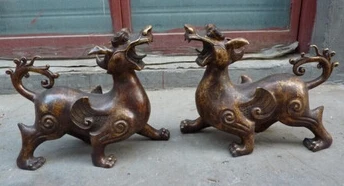 Бесплатная доставка &lt12 &quotкитайская Бронзовая позолота Лаки реалистичные Foo