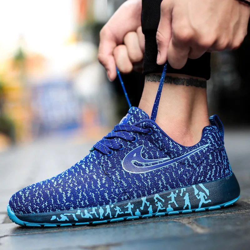 

AliExpress Hot Selling Sports Popular MEN'S SHOES Couples Casual Hiking Shoes Fly Line Weaving Running Shoes Breathable Running