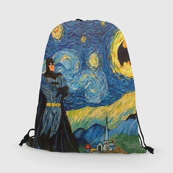 

Custom Van Gogh Drawstring Bag Daypack Kids Satchel Casual Backpack Teenager Storage Bag Women Men 31x40cm*181031-02-52