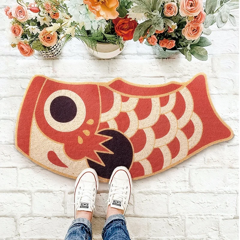 PROD 1005003139687262 Koi Fish Pattern Doormat Rubber Washable Non-slip
Rug Mat for Hallway Easy Clean Carpet Entryway Resist Dirt Trapper Rugs