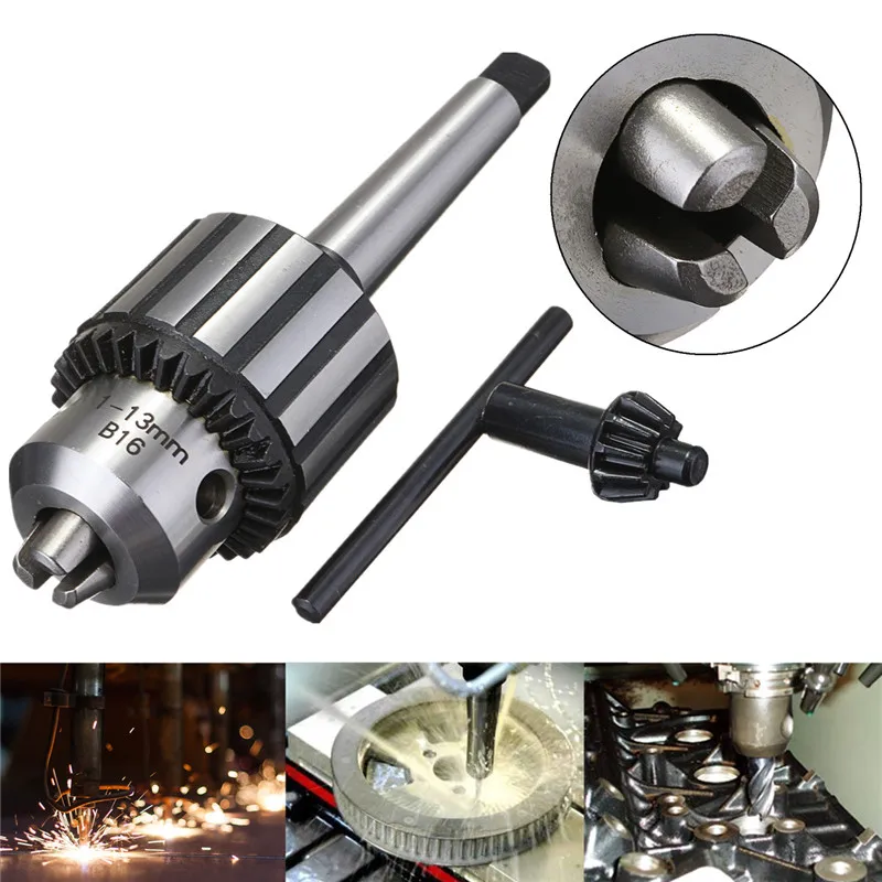 

Drill Chuck 5/64 To 1/2 Inch MT2 Arbor Mini Lathe Drill Chuck Taper Mounted Drill Chuck With Key Lathe Accessories