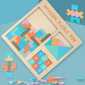 

Wooden Intelligence Puzzle Toys Children's Slide Puzzle/tetris/ Jigsaw Puzzle Baby Classic Montessori Educational Children Toys