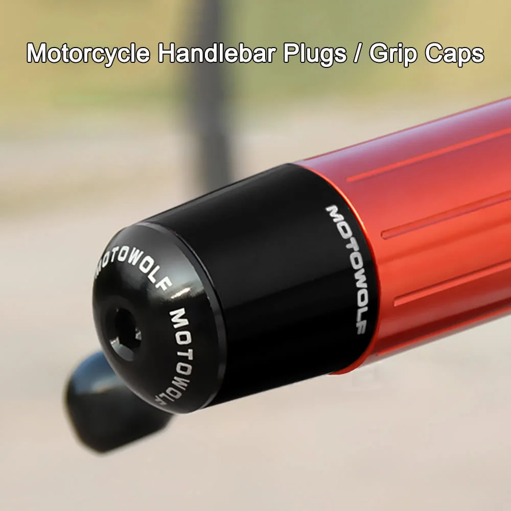Пара Универсальный мотоцикл Алюминий насадки на руль Вилки ручка шапки|Руль