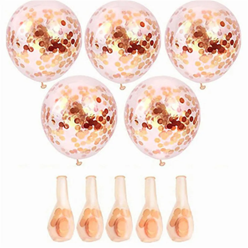

10 Pcs/lot 12inch Latex Balloons And Colored Confetti Birthday Party Decorations Mix Rose Wedding Decoration Helium Ballon
