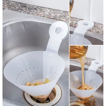 

Kitchen Self-standing Sink Drain Leftover Juice Separate Juice Filter Multifunction Foldable Plastic Sink Filter