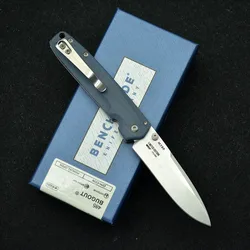 Bench made – couteau pliant 485 à manche G10, Camping en plein air, autodéfense, Mini couteaux militaires de poche de haute qualité, EDC Tool FZ05 
