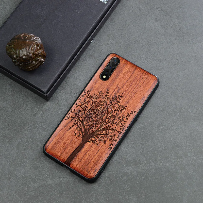 Специальный деревянный ящик для Vivo IQOO Pro Чехол роскошная деревянная задняя крышка ударопрочный тонкий TPU рамка IQOO NEO Coque для Vivo IQOO Pro Funda