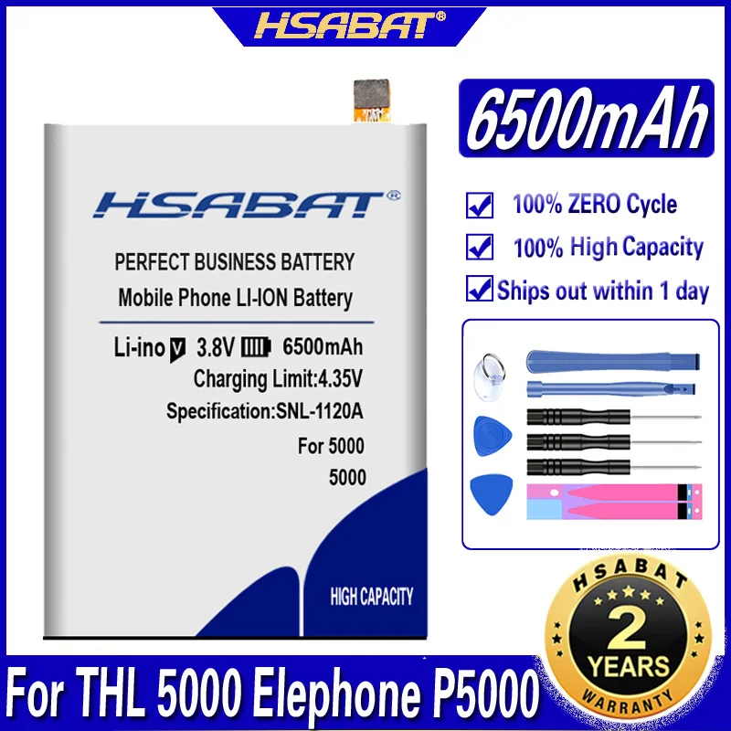 Аккумулятор HSABAT 6500 мАч для THL 5000 THL5000 Elephone P5000 DEXP Ixion XL5 &quotML5|Аккумуляторы мобильных