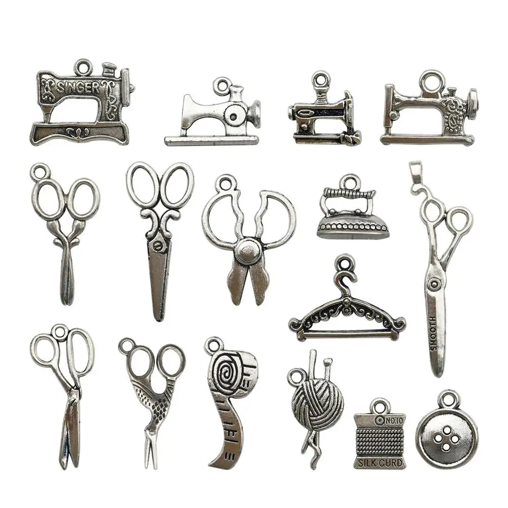 70 Pcs Sewing Machine Charms Craft Supplies Mixed Pendants Handmade For