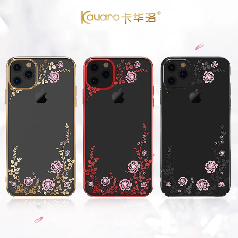 

Original KAVARO Diamond Case For iPhone 11 Pro Max With Crystals Rhinestone Elements Cover Case For iPhone 11/ Pro/ Max Hard Bag