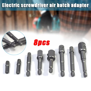 

Newest 8Pcs Socket Adapter Drill Bits Set Hex Impact Driver Tools Drill Bit Extension Socket Adapter Set