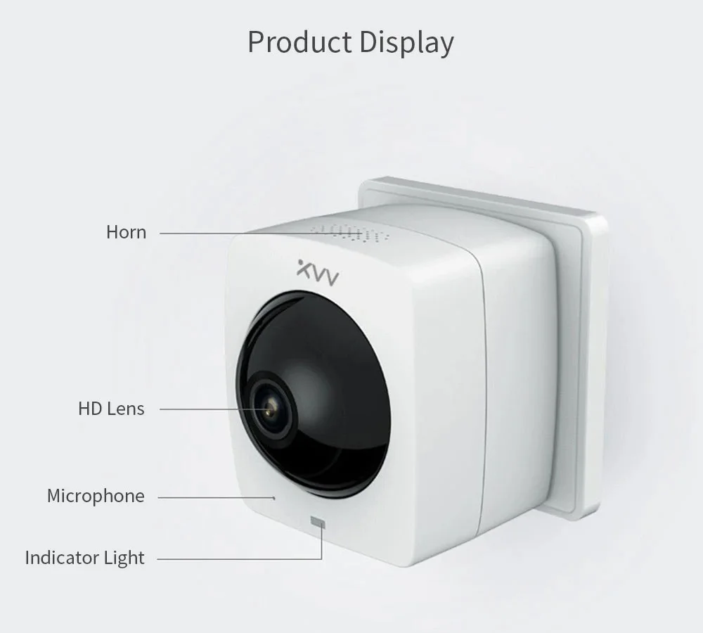 Умная панорамная IP камера Xiaovv A1 360 дюйма HD 1080P|Камеры видеонаблюдения| |