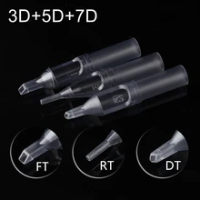 150 шт, высококачественные серые одноразовые наконечники для татуировки, стерильные насадки для татуировки, наконечники для 3D/5D/7D, наконечники для тату-машин, иглы для татуировки