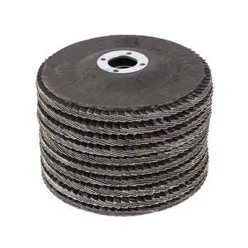 

4" Louvre Blade 10PCS Net Cover 60# 80# 120# 18000rpm 80m/s Brown Corundum Abrasive for Grinding Descaling Polishing