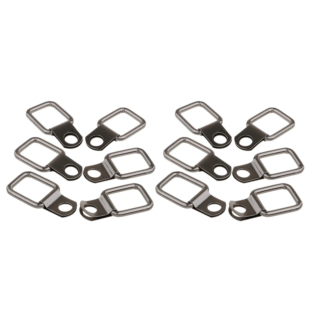 12pcs Small Steel D-ring Fasteners For Case Truck Cargo Trailer Anchor Rv