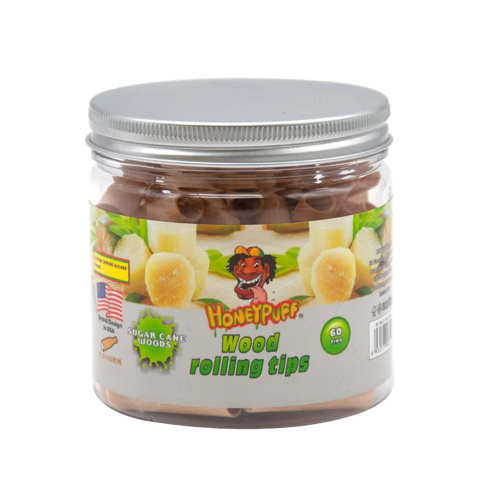 HONEYPUFF прокатки древесины фильтр советы с сахарным вкусом 40 мм курительный Деревянный рот фильтр наконечник табака ручной трубы аксессуары - Цвет: Коричневый