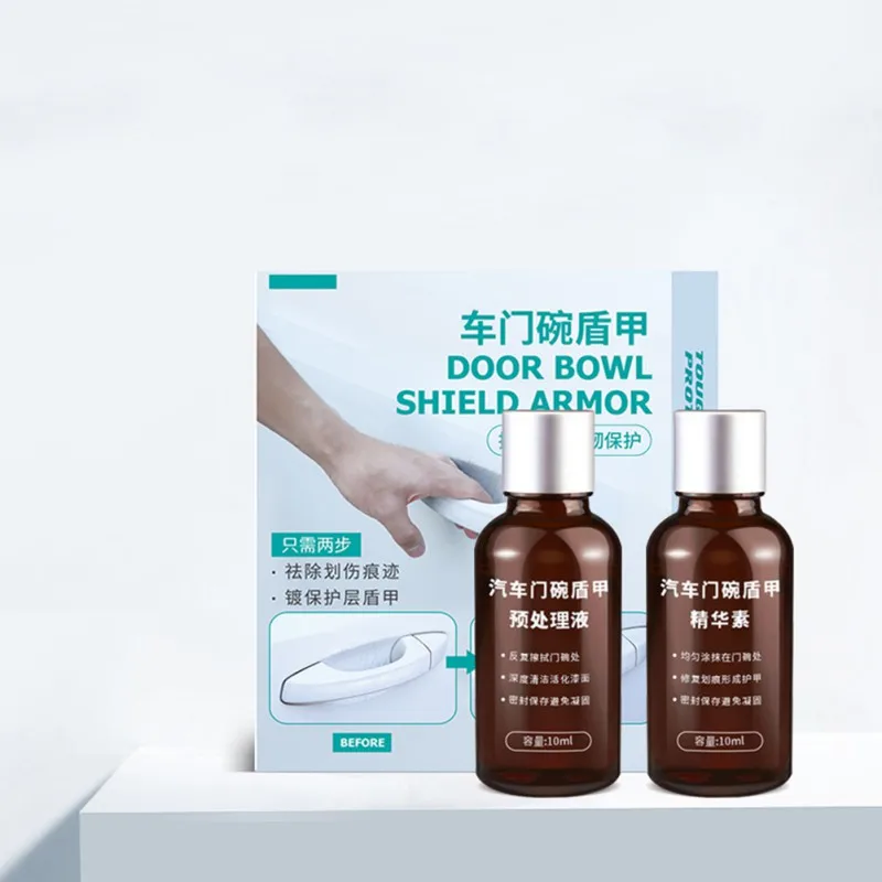 2 шт., автомобильная дверная ручка, чаша, защита от царапин, защита от жидкости, броня, инструмент для очистки, против царапин, для автомобиля, царапины, глубокий ремонт, 10 мл