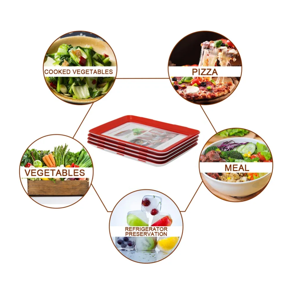 6Pcs Creative Fresh Food Preservation tray Organizer For Fresh Food Preservation Pallet Refrigerator Food Storage Container (6)