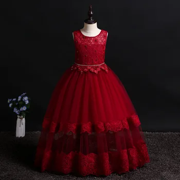 

Children Full Dress Princess Girl Wedding Dress Full Dress Thick And Disorderly Longuette Dance Dress Small Host Show