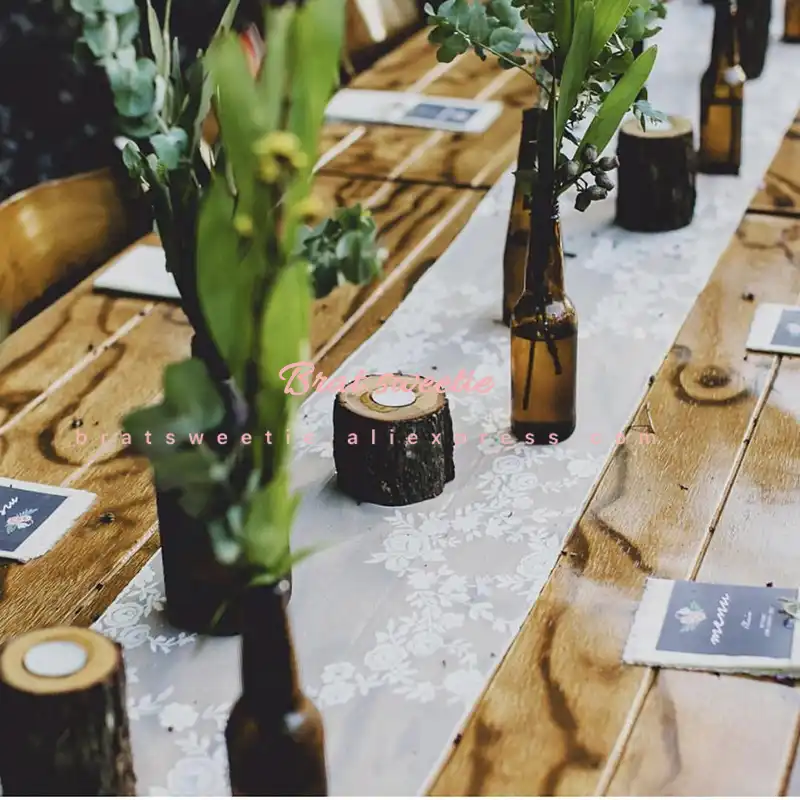 Candelabro De Madera Natural Para Centros De Mesa Rusticos Para Boda Decoracion De Mesas De Boda Fiesta De Ramadan Soporte Para Velas Sujetadores De Velas Aliexpress