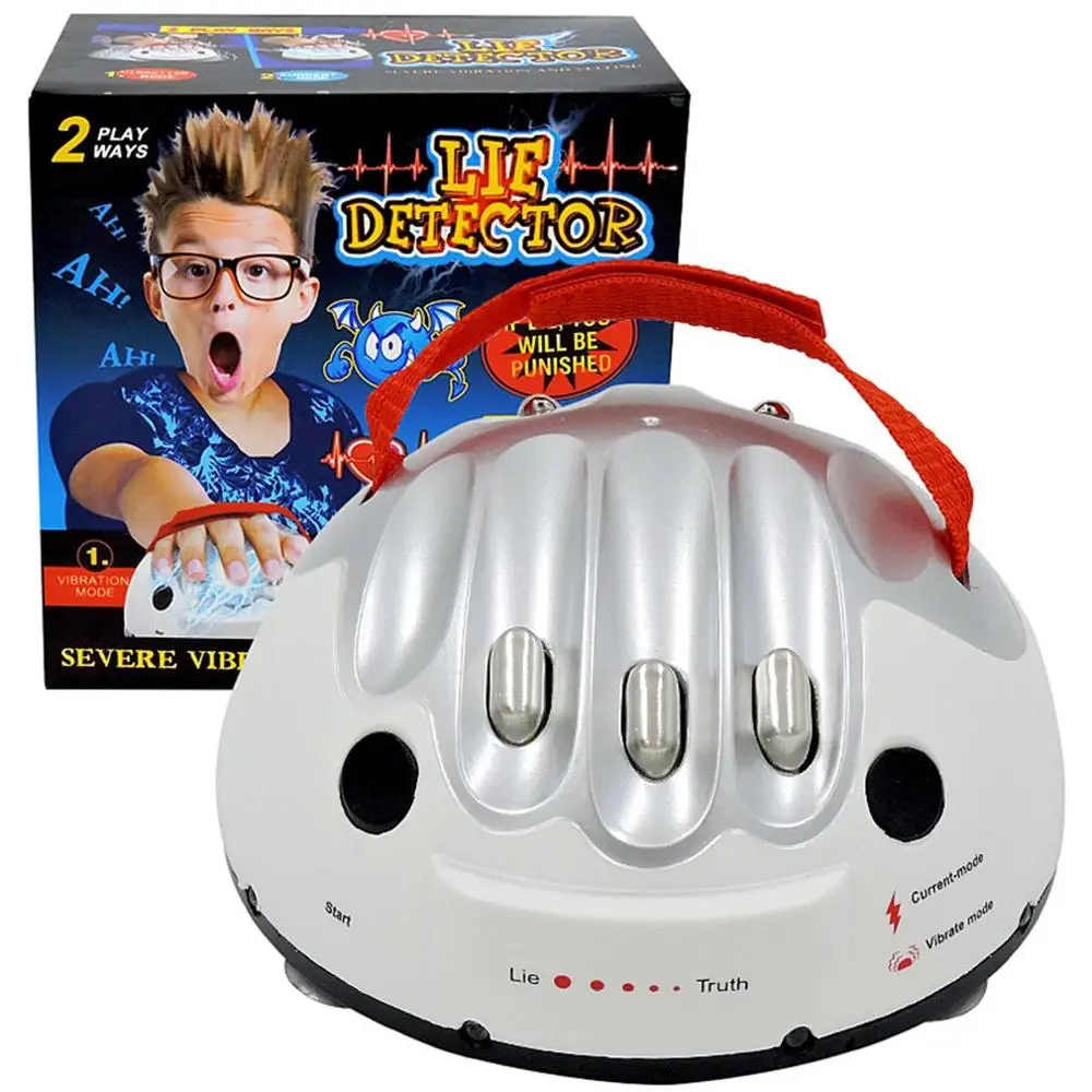 

Polygraph Test Tricky Funny Adjustable Adult Micro Electric Shock Lie Detector Shocking Liar Truth Party Game Consoles
