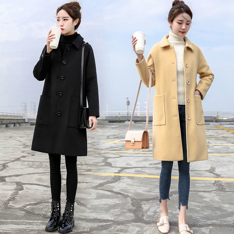 

Anti-Season Hepburn Woolen Jacket Women's Autumn And Winter 2019 New Style Korean-style Woolen Overcoat Women's Mid-length Short