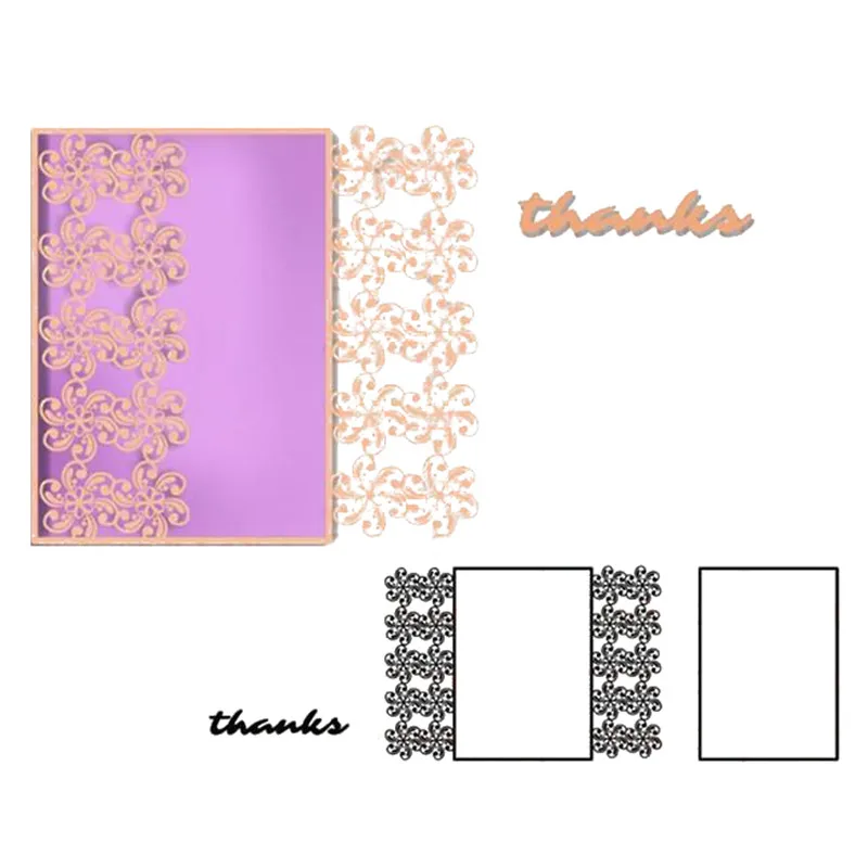 

InLoveArts Flower Square Frame Metal Cutting Dies for DIY Scrapbook Album Paper Craft Cutting Dies Creative Stencil Stamps Dies