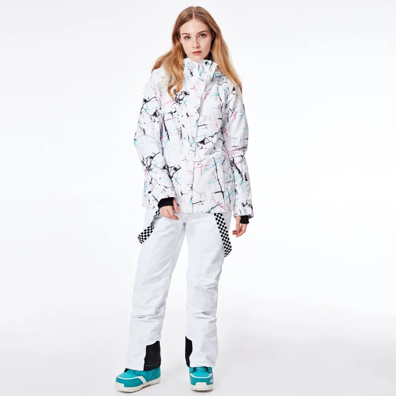 Зимняя куртка женские комбинезоны Теплый Сноуборд женский лыжный костюм ветрозащитная спортивная зимняя одежда толстовка уличные зимние костюмы