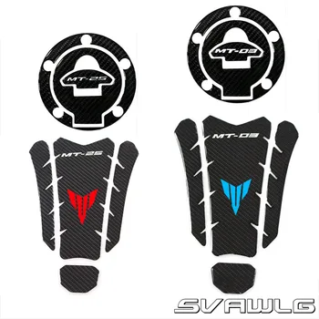 

3D In Fibra di Carbonio Tappo Serbatoio Gas Pad Filler Copertura Decalcomanie Fit YAMAHA MT-25 MT-03 MT25 MT03