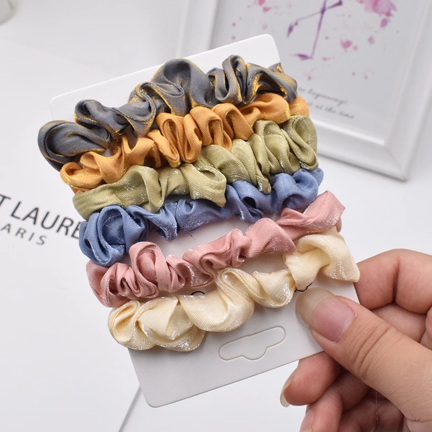 bridal hair clip 2/3/6/Lot Fashion Simple Basic Elastic Hair Bands Ponytail Holder Leopard Scrunchies Headband For Girl Women Hair Accessorie Set head accessories female Hair Accessories