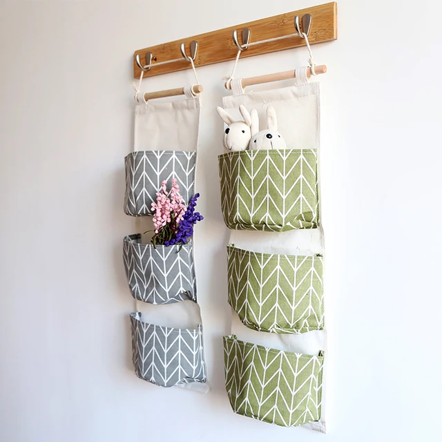 Bolsa de almacenamiento colgante de 3 bolsillos para armario, bolsa de