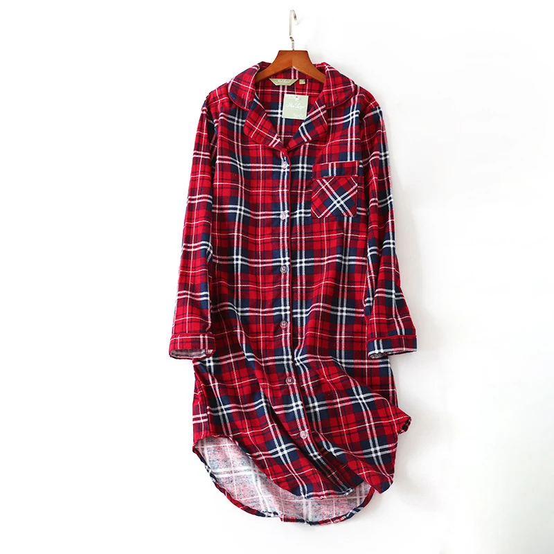 Kopen Vrouwen Nacht Shirts Streep Nachthemd Stip Nachthemden Slapen Shirt Sleepshirts Katoen Nachtkleding Nightgowns Sleepshirts