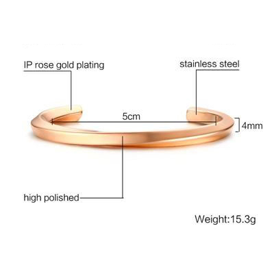 BANGLE VIKING TWIST CUFF BRACELET STAINLESS STEEL MOEBIUS BRAZALETS GIFT