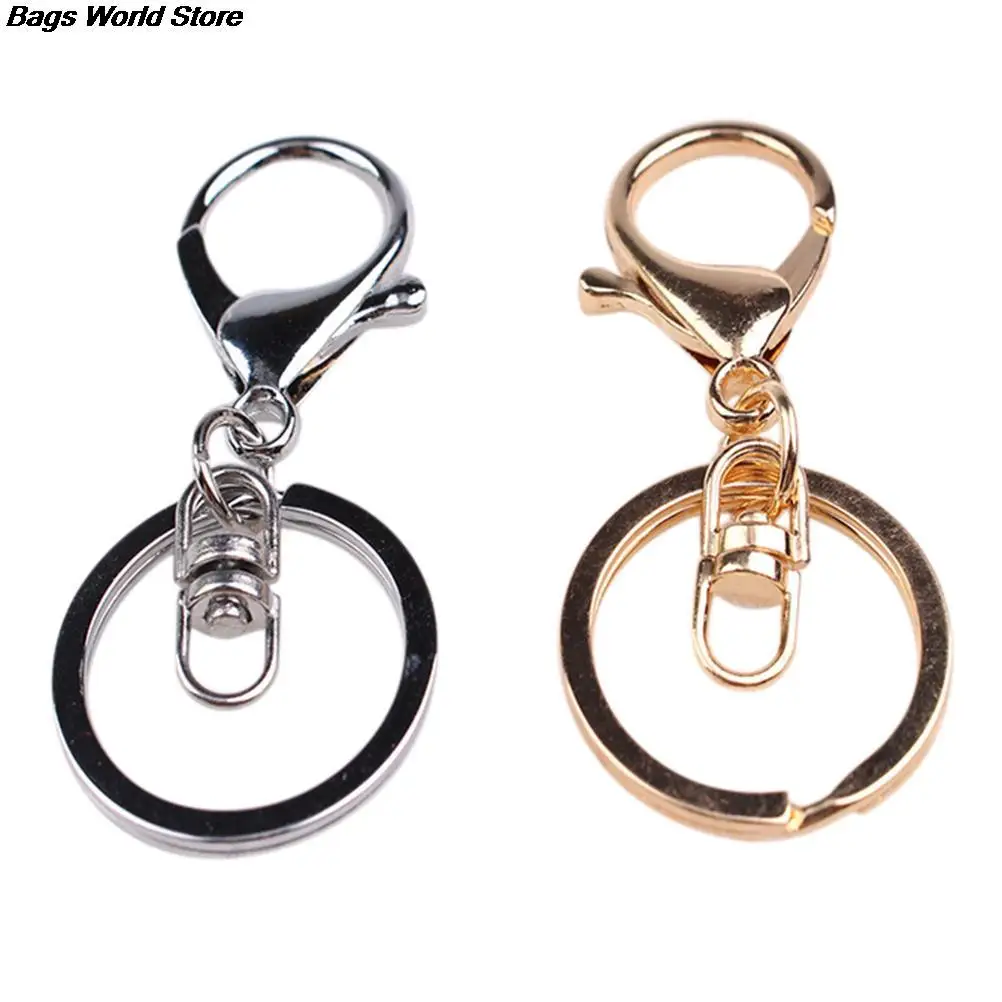 1pcs Round Gold Silver Color Keyring Keychain Split Ring Chain Key Rings Women Men DIY Key