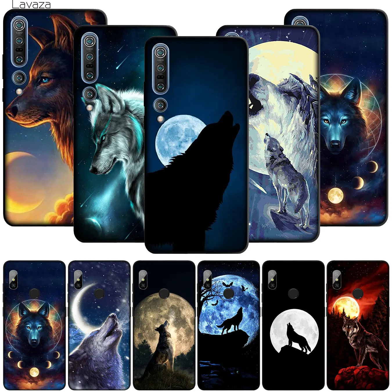 Moon roaring wolf Soft Silicone Cover for Xiaomi 10 9 9T 8 SE A1 A2 A3 Pro Lite CC9 C99E Phone Case | Мобильные телефоны и