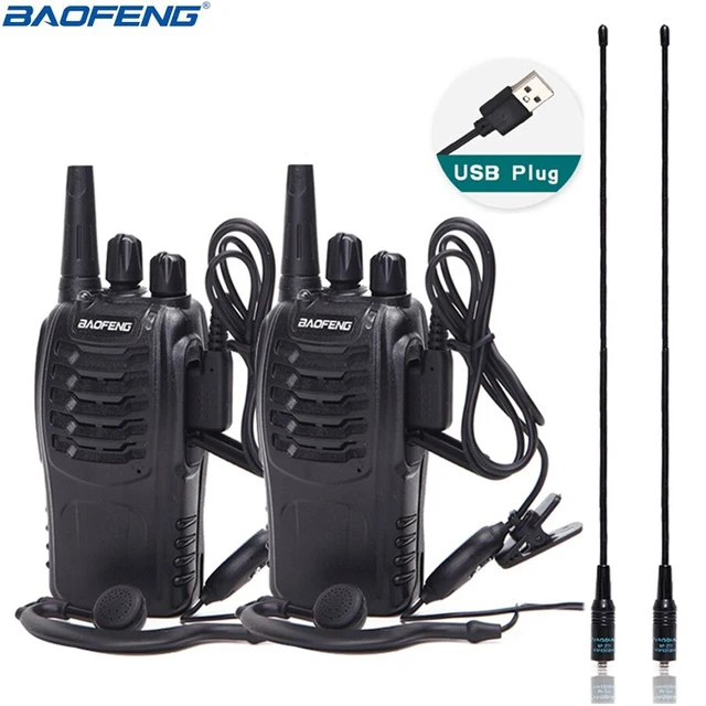 USB 771 antenna 2 шт Baofeng BF-888S портативная рация 5 Вт двухстороннее радио портативное CB радио UHF 400-470MHz 16CH Comunicador передатчик приемопередатчик - Цвет: USB 771 antenna