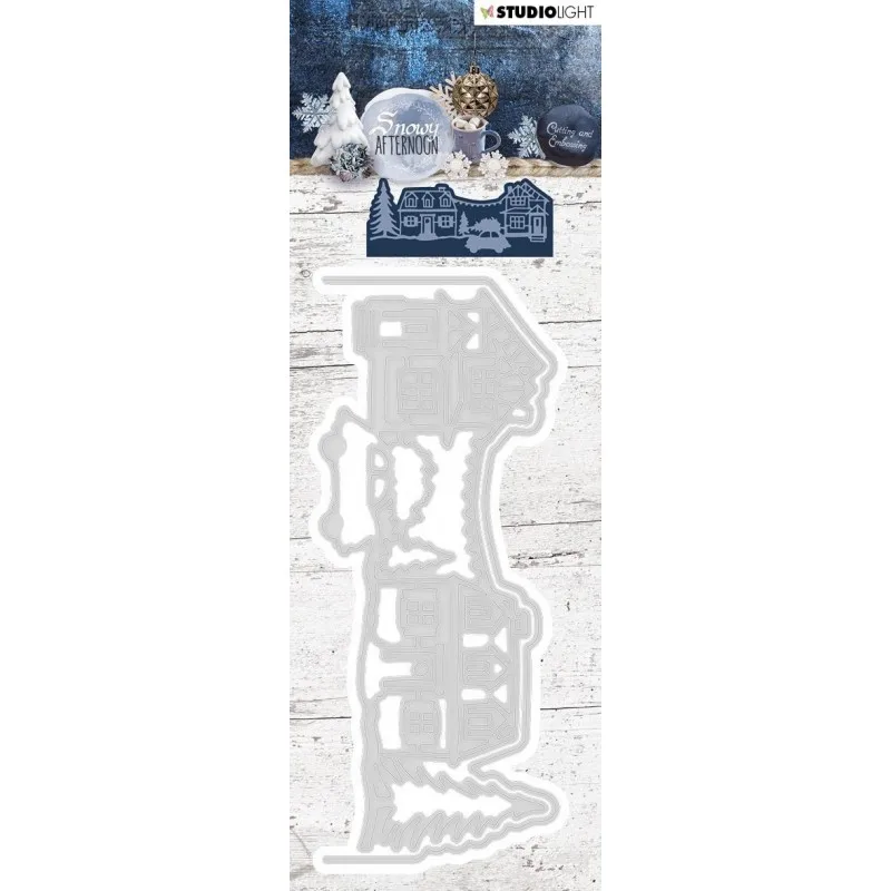 

AliliArts металлические Вырубные штампы пейзаж с домами Сделай Сам Скрапбукинг Фотоальбом декоративное тиснение бумажная карточка ремесла штамп