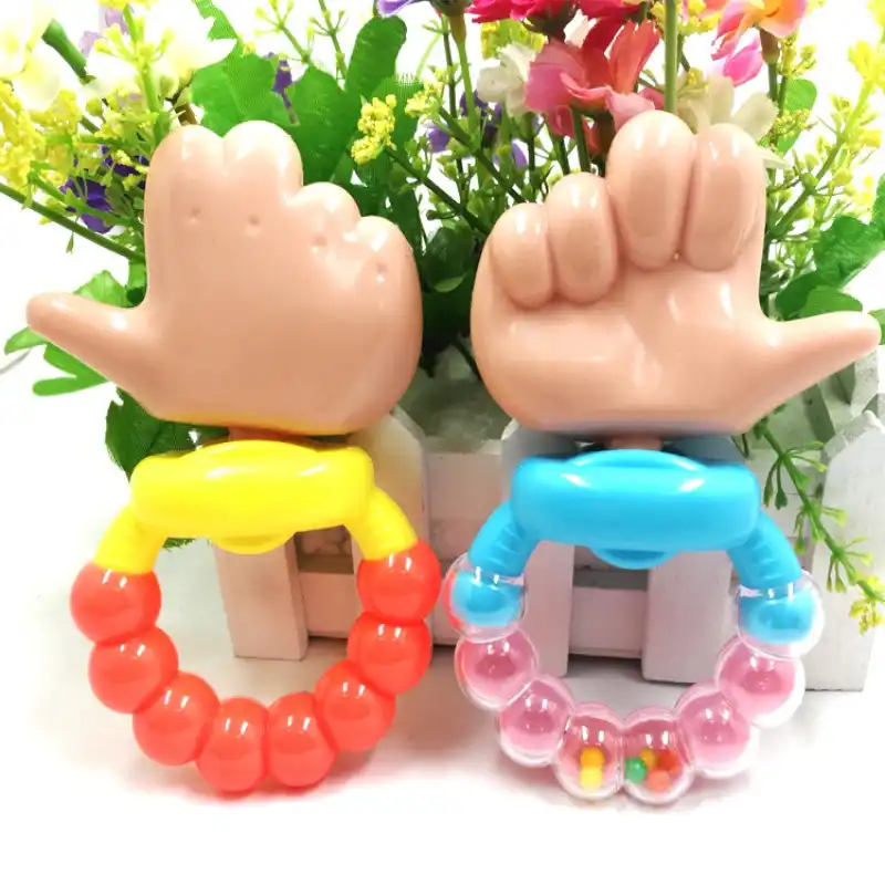 Baby Kids Rammelaar Duimen Bijtring Pasgeboren Vinger Vorm Fopspeen Baby Kids Ring Hand Speelgoed Over 6 Maand Fopspeen Aliexpress