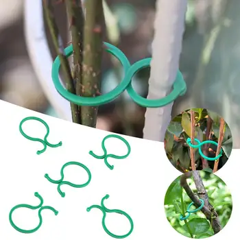 

100PCS Garden Plant Ties Clips Plant Support Clips Twisty Plant Rings for Supporting Stems Vines Grow Upright