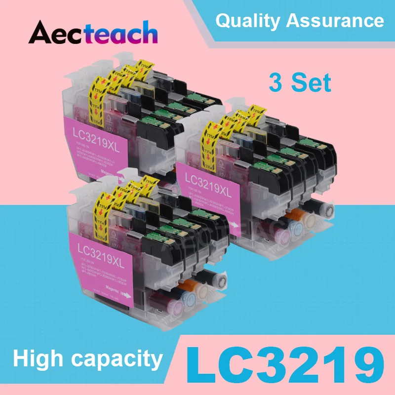 Aecteach 3 комплекта LC-3219 чернильный картридж LC 3219 XL совместимый для Brother MFC-J5930DW MFC-J6530DW MFC-J6930DW MFC-J6935DW принтер
