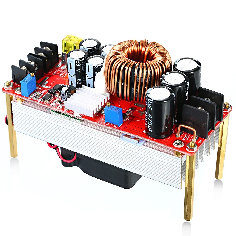 

1500W 30A DC Converter Boost Step-up Power Supply Module IN 10V-60V OUT 12V-90V Continuously Adjustable